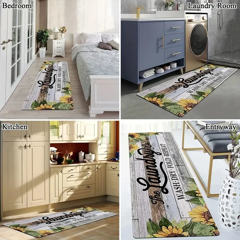 1 шт. коврик для стирки Подсолнечный резиновый прихожей нескользящий