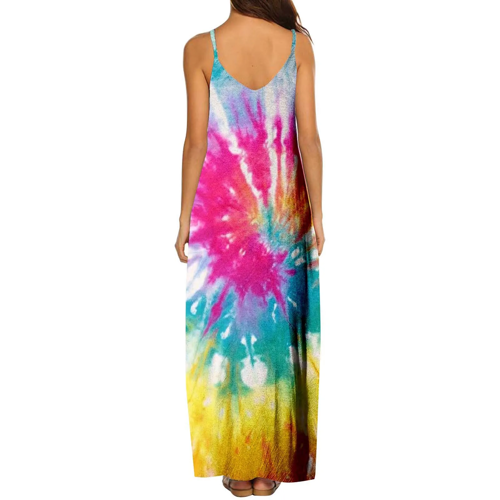 

Spring Dresses Women Casual Women Summer Casual Dress Printed Bohemian Dress Spaghetti Strap Boho Skater Cocktail Party Dress