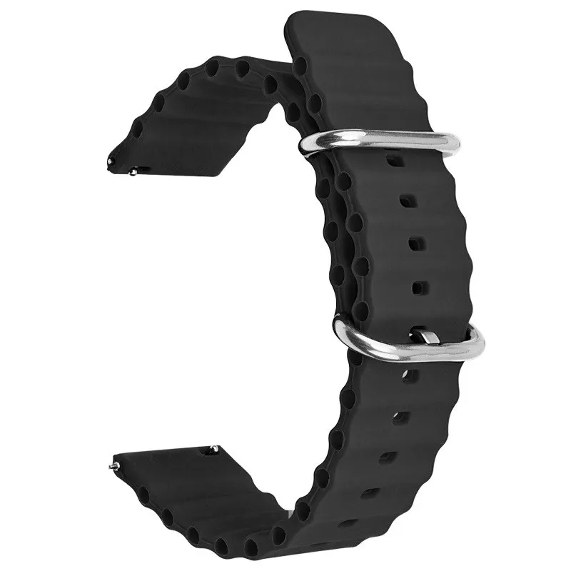 20mm 22mm Quick Release Spring Bar Silicone Staight End Multiple Colors Smart Watch Band Strap Fits for RLX SKX Watch