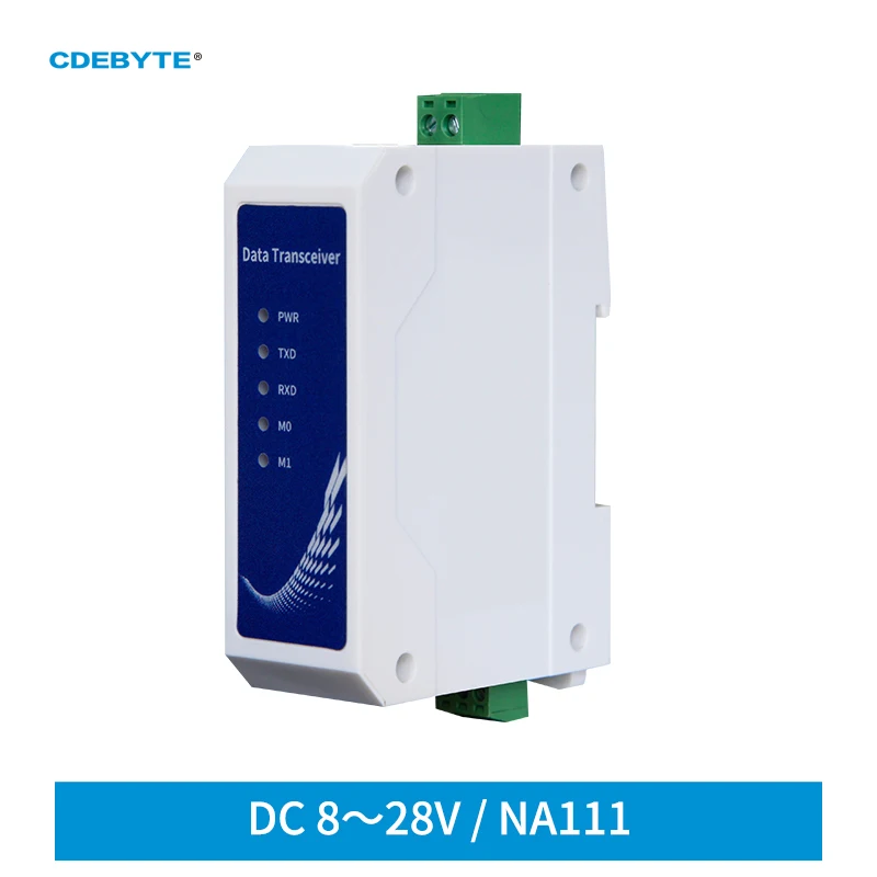 RS485 Rail Style Serial Port to RJ45 Ethernet Serial Sever NA111 Industrial Standard DC8~28V Data Transmission Transceiver