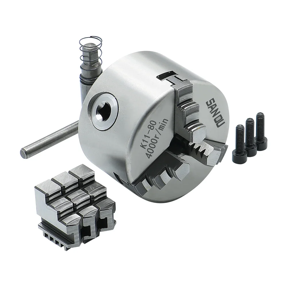 K11-80 3 челюсти об/мин Самоцентрирующийся патрон Sanou 5 дюймов для миниатюрных