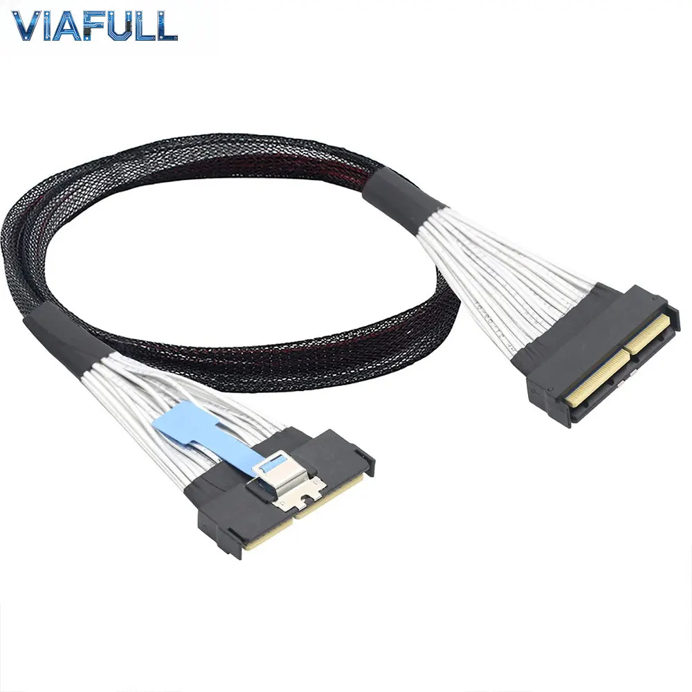 Фото Внутренний кабель MCIO 124P 16X Gen5, 0,25 м 0,5 м, для серверной задней панели NVMe, HBA к SSD с высокой пропускной способностью №3