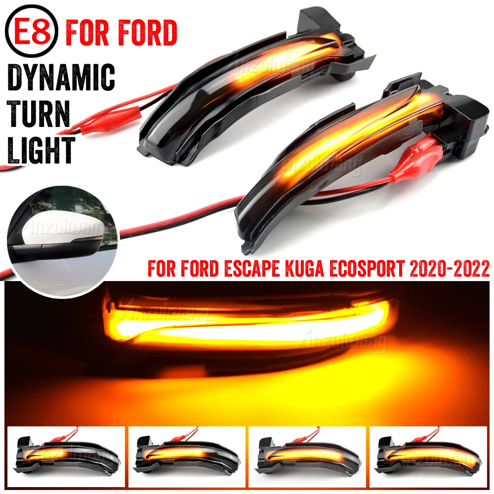 

Scroll Blinker Lamp Rearview Mirror Indicator Car Dynamic LED Turn Signal Light For Ford Kuga Escape CX482 2019 2020 2021 2022