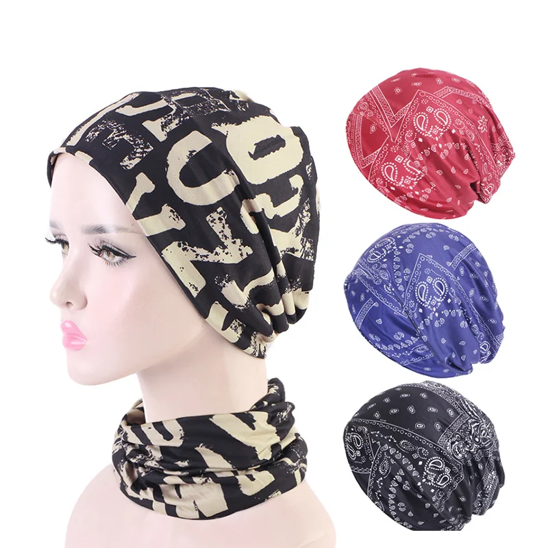 

Chemo Hat Soft Elastic Cloth Cashew Flower Turban for Sweatband Wearing Neck Protection Headwear Hat Women Sleep Cap Ladies