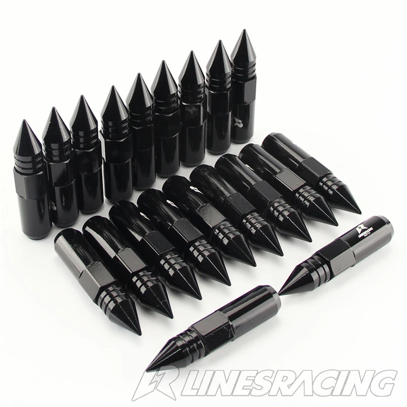 

20PCS 7075-T6 Aluminum Racing Extended Tuner Wheel Nuts M12*1.25*20 L=90mm