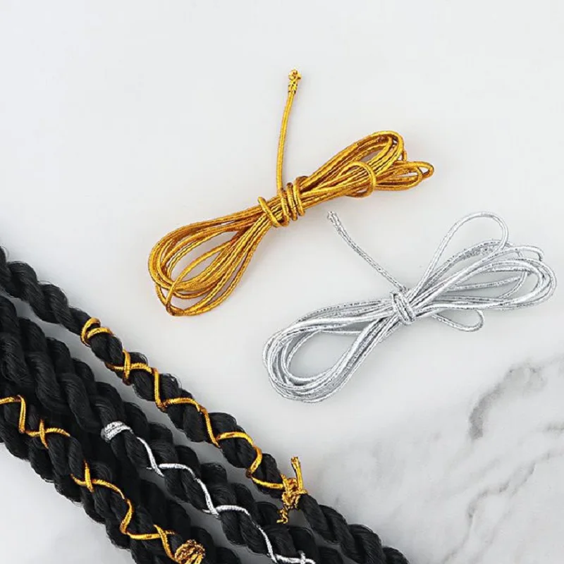 Braiding Hair Deco Elastic Stretchable African Braid Braided Styling Shimmer Hair Strings