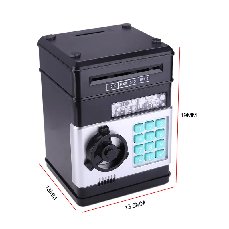 ATM Mini Password Money Box Electronic Piggy Bank Safety Chewing Cash Coins Saving Box Automatic Deposit Banknote Kids Gift images - 6