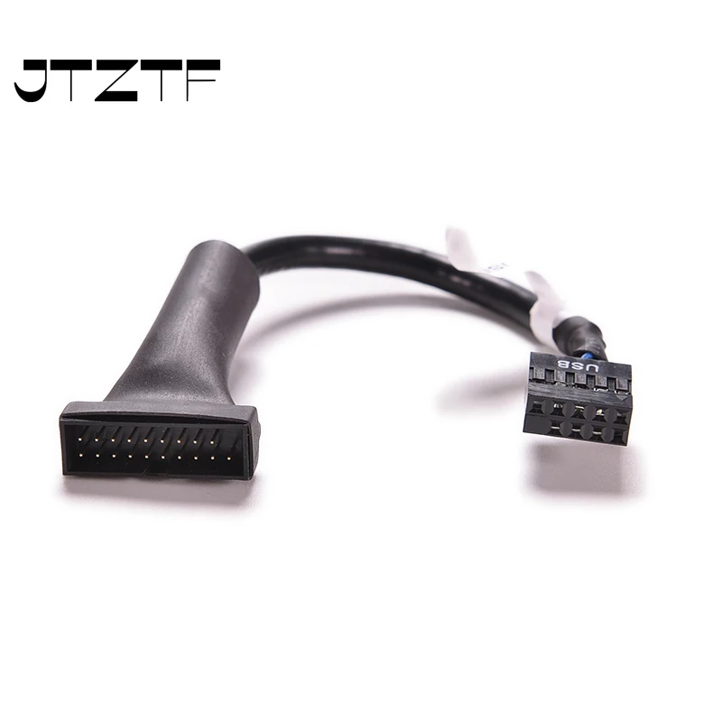 

New USB 3.0 9 Pin Motherboard Female To 20 Pin USB 3.0 Housing Male Adapter Cable Computer Components Whole Sale