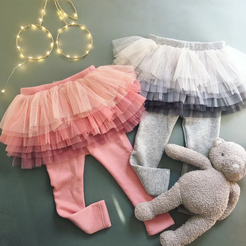 

Girls' Culottes Thin Gradient Pure Cotton Baby Pants 2022 Spring and Autumn Gauze for Girls To Wear Outside The Skirt