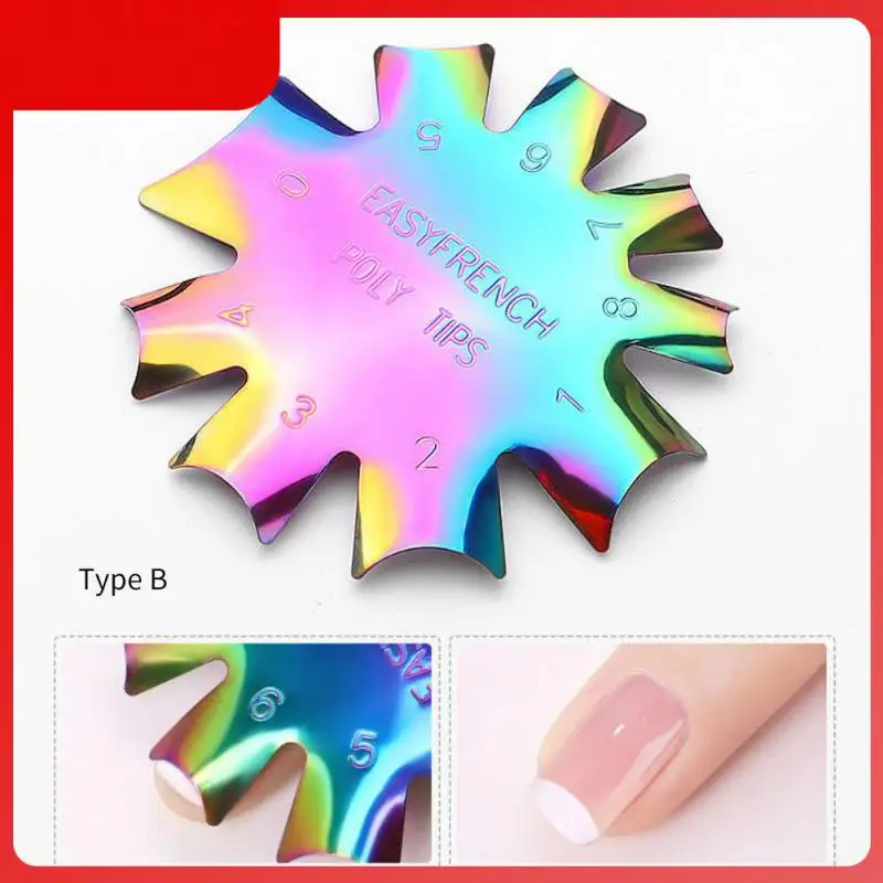 

Шаблон для дизайна ногтей Французский маникюр пластиковая модель Стальная Пластина Модель Хрустальный маникюр шаблон из нержавеющей стали пластины для ногтей