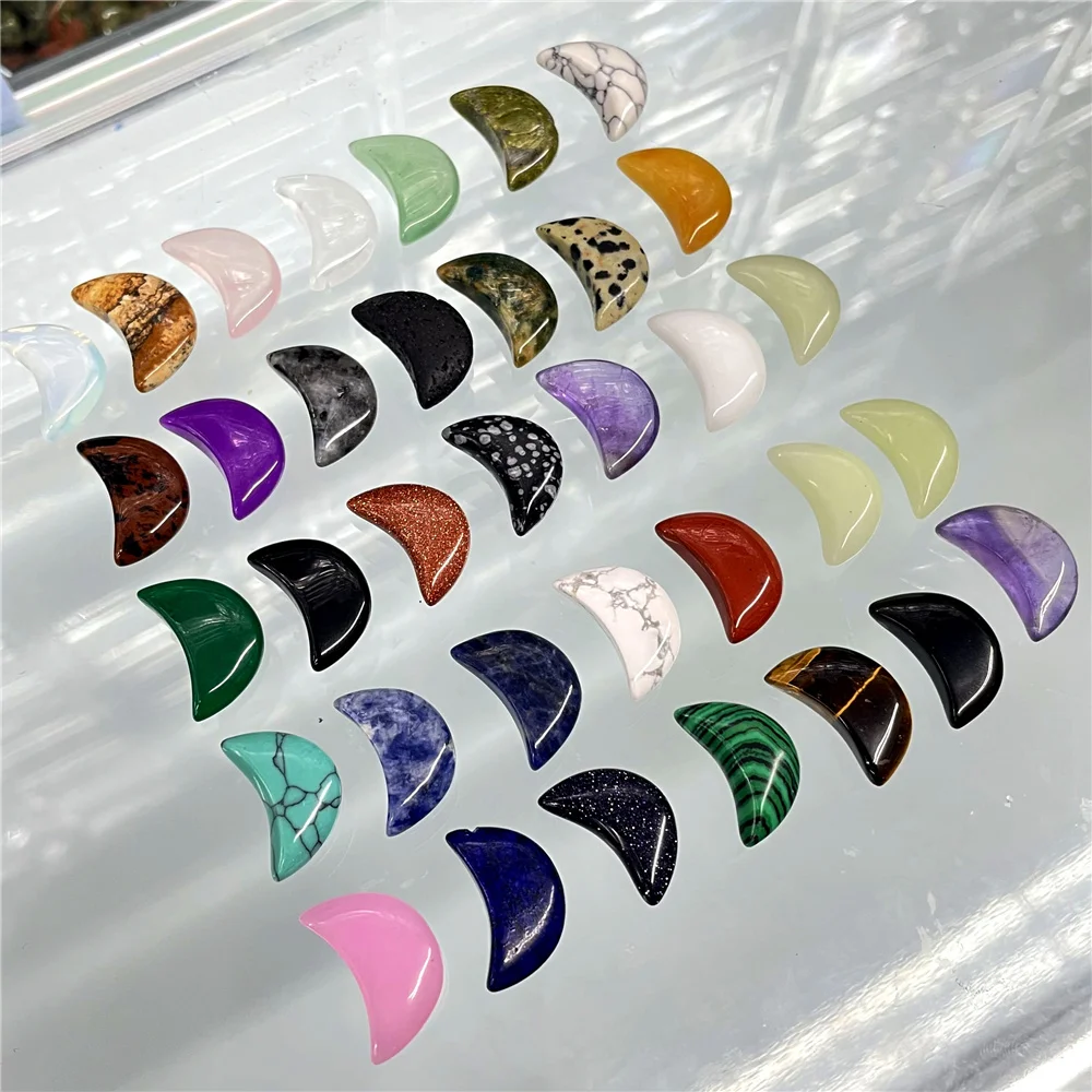 Натуральные камни кварц кристаллы луны 12 шт