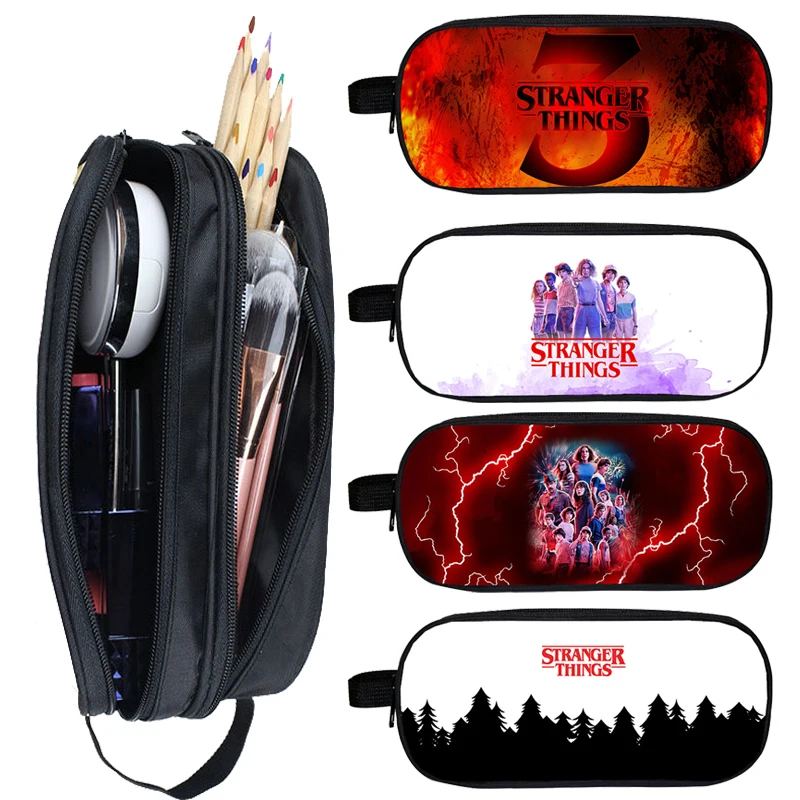 

3D Аниме косметичка «очень странные дела» сезон 4 чехол для карандашей Детские принадлежности для хранения канцелярские принадлежности кос...