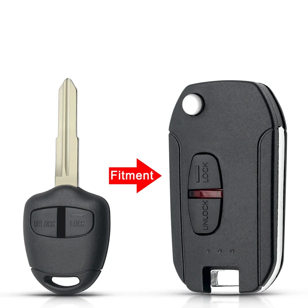 

KEYYOU 2/3 BT левое/правое лезвие модифицированный дистанционный автомобильный чехол для ключей чехол Fob для Mitsubishi Lancer Evolution Grandis Outlander