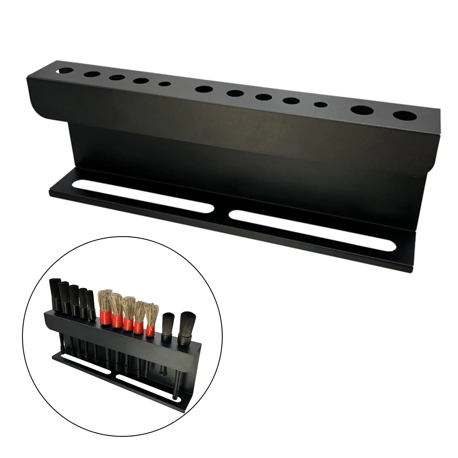 Detailing Brush Holder Spray Bottle Storage Rack Wall Mount Alloy Car Brush Holder for Auto Cleaning Detailing Tools Hanger