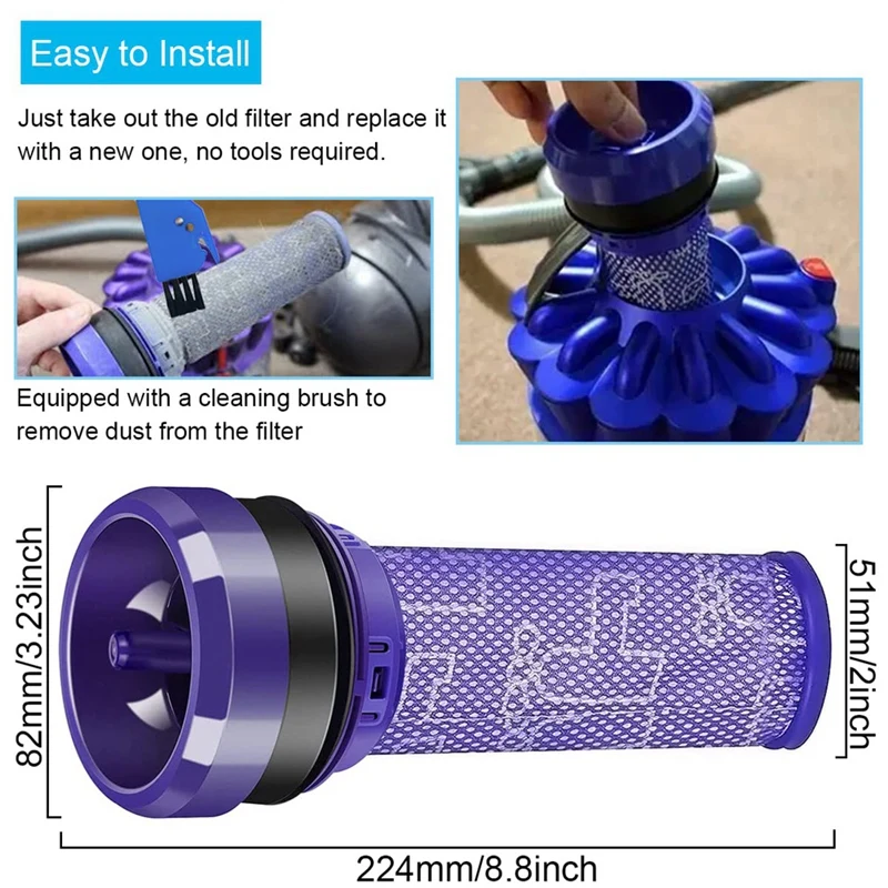 Сменный HEPA-фильтр совместимый с пылесосом Dyson DC37 DC33C DC28 DC28C DC53 Сменные аксессуары