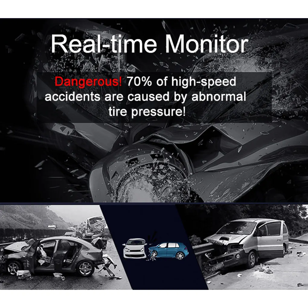 

Автомобильный датчик давления в шинах, водонепроницаемый внешний датчик температуры в шинах спереди и сзади, модифицированные аксессуары