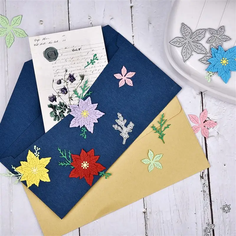 Новый металлический резак рождественский цветок для скрапбукинга стальное