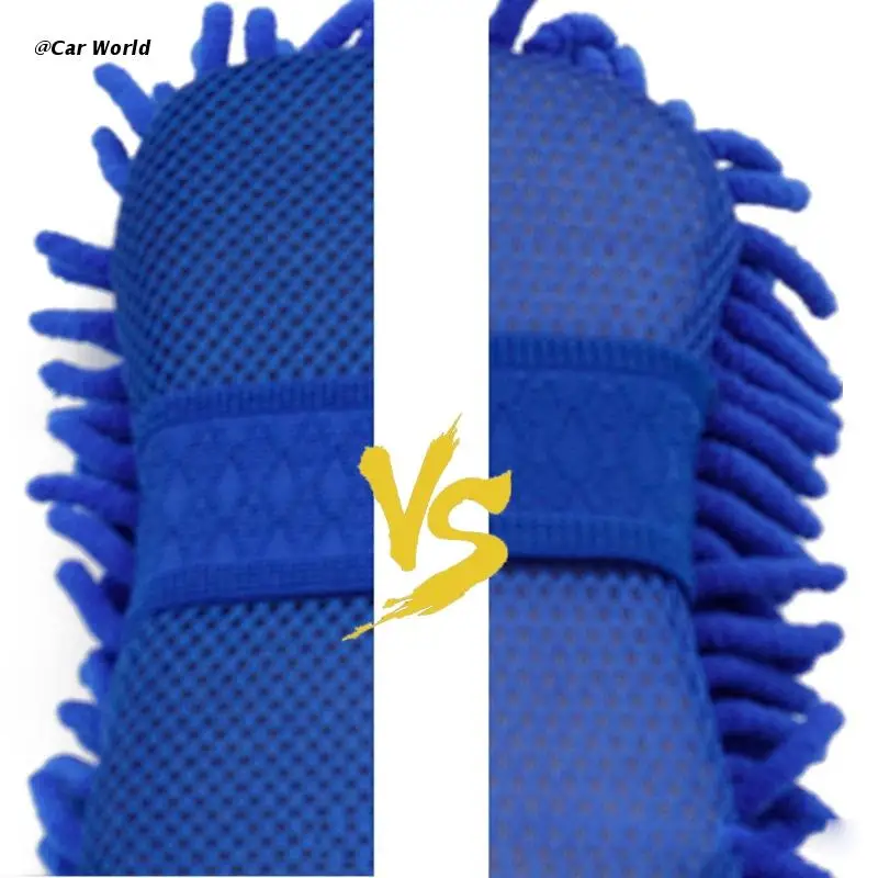 

6XDB Absorbent Chenille Microfiber Car Kitchen House Wash Clean Glove Cloth Wax Mitt