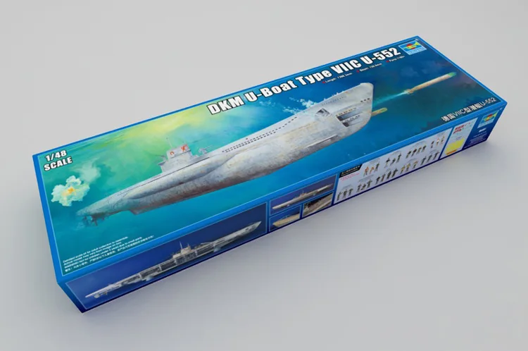 Модель Trumpeter 06801 1/48, модель немецкого стандарта, модель VIIC, модель U-552