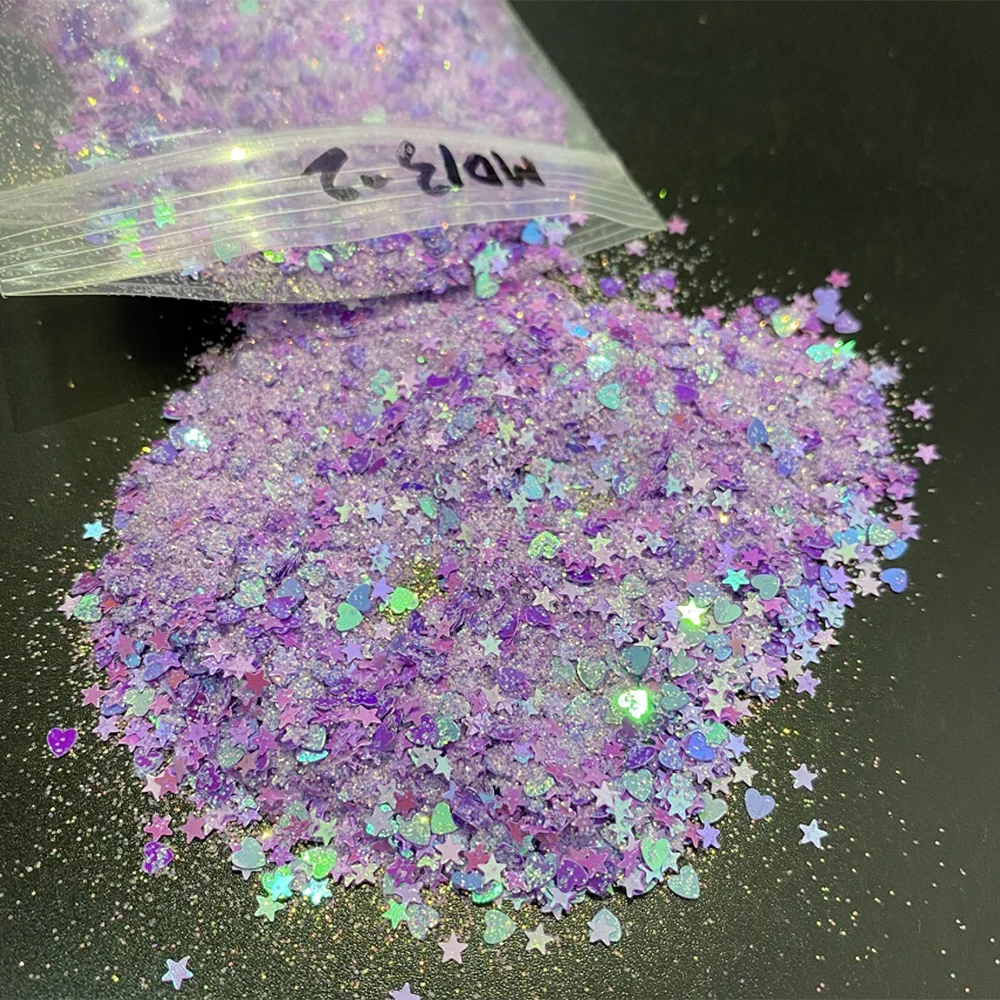 50 г Радужный Блеск для ногтей Смешанная фотоформа лазерные хлопья дизайна