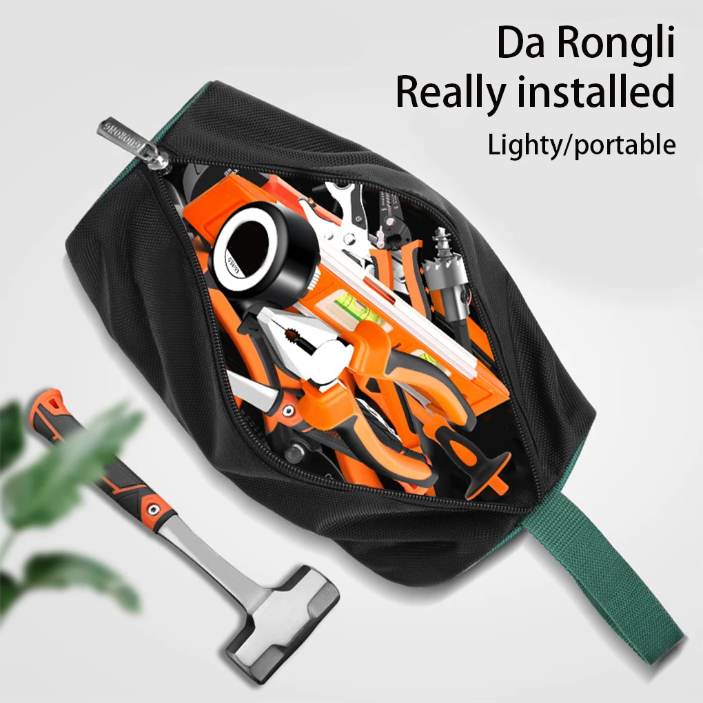 

Oxford Cloth Tool Storage Bag Portable Waterproof Tear-resistant Large Capacity Zipper Container Pouch Small 2 Layer