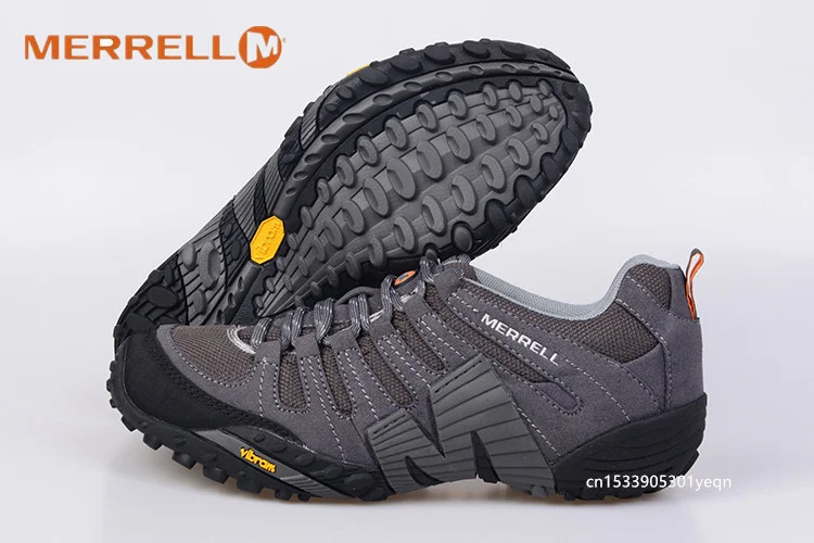 Original Merrell Men Mesh With Leather Outdoor Sports Shoes For Male Durable Mountain Anti-Slip V Bottom Climb Sneakers 39-45