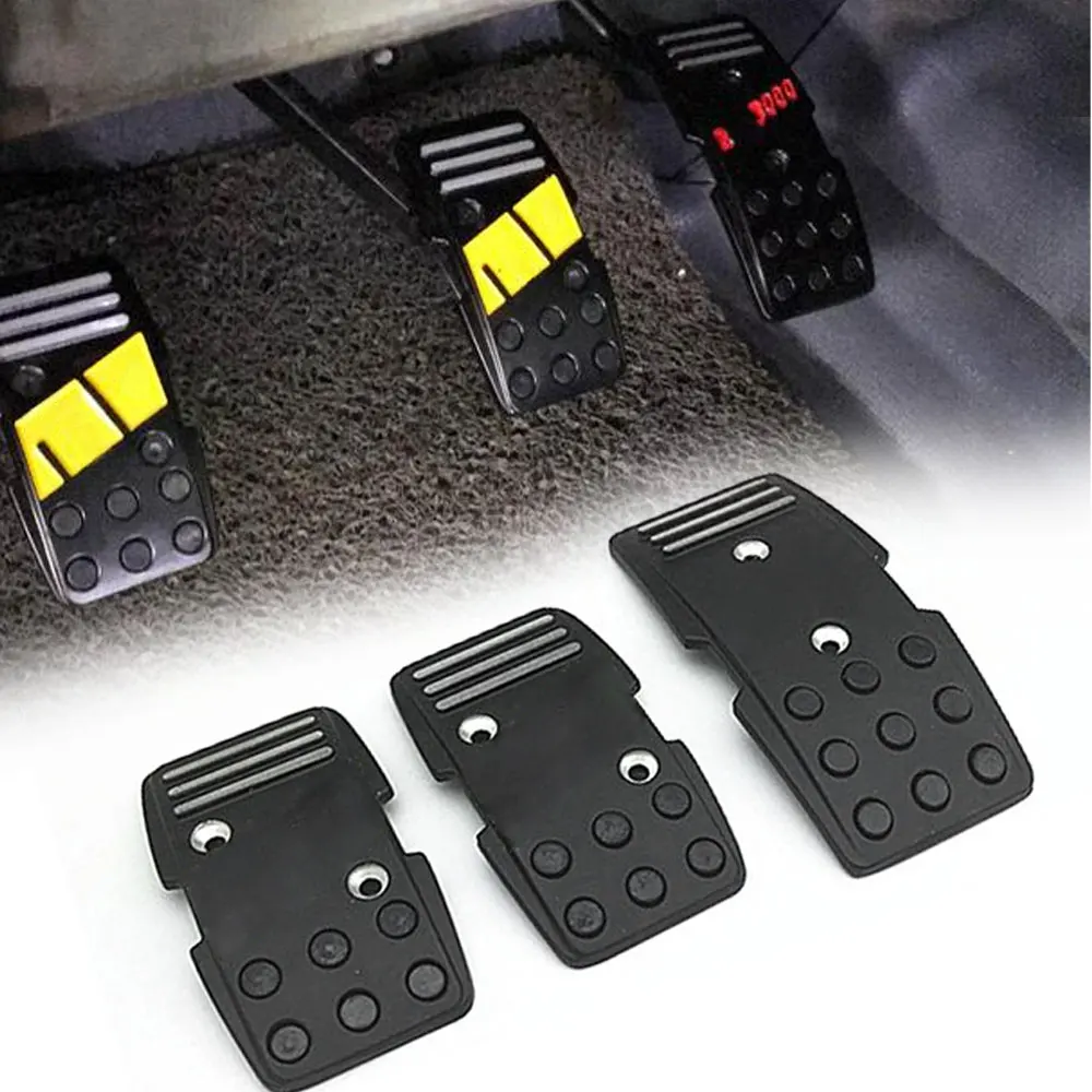 

3pcs mom Style R3000 Manual Car Clutch Brake Accelerator Foot Pedals Cover Fuel Pedal Pads For Most Vehicle