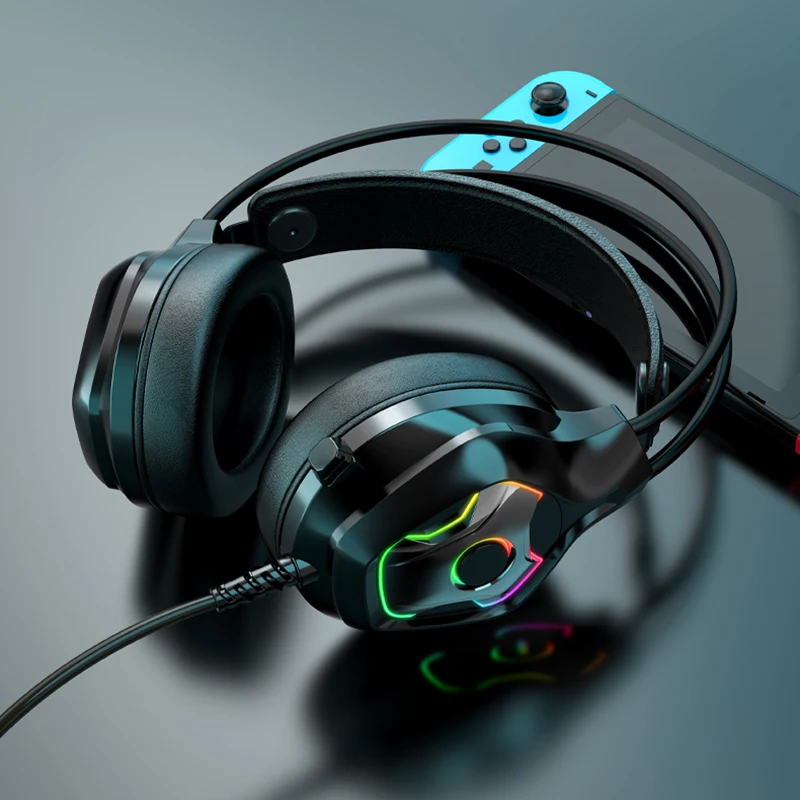 

Subwoofer Wired Headset Headset Gaming Headset RGB Dazzling 7.1-channel Listening Position