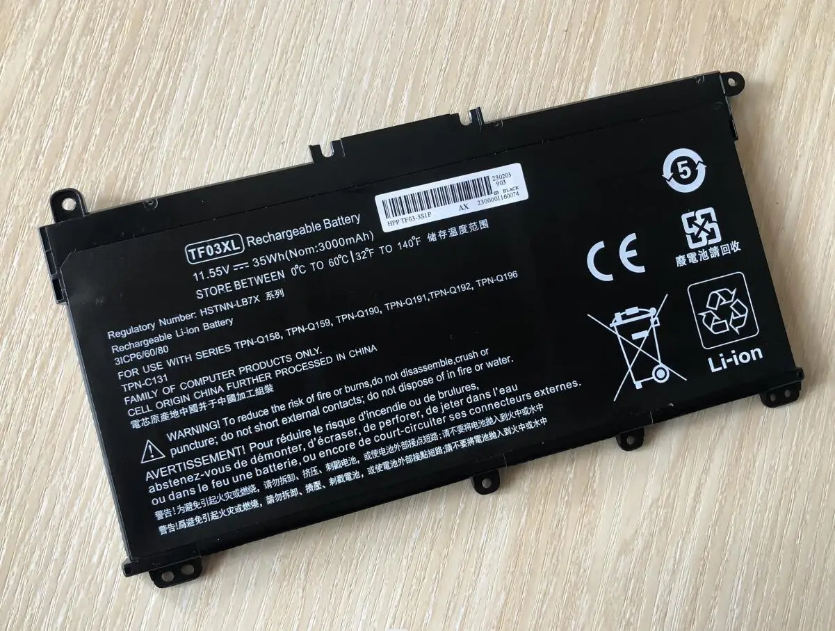 Аккумулятор TF03XL 920070-855 для HP Pavilion X360 15-CC665CL 15-CD040WM 15-CC123CL 14-CD1055CL 14-CD1021LA 17-AR050WM 14M-CD0XXX