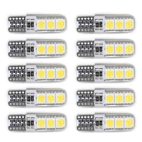 silicone wedge shell lights led white 12v dc license plate dome t10 194 w5w t10 5050 6smd super bright