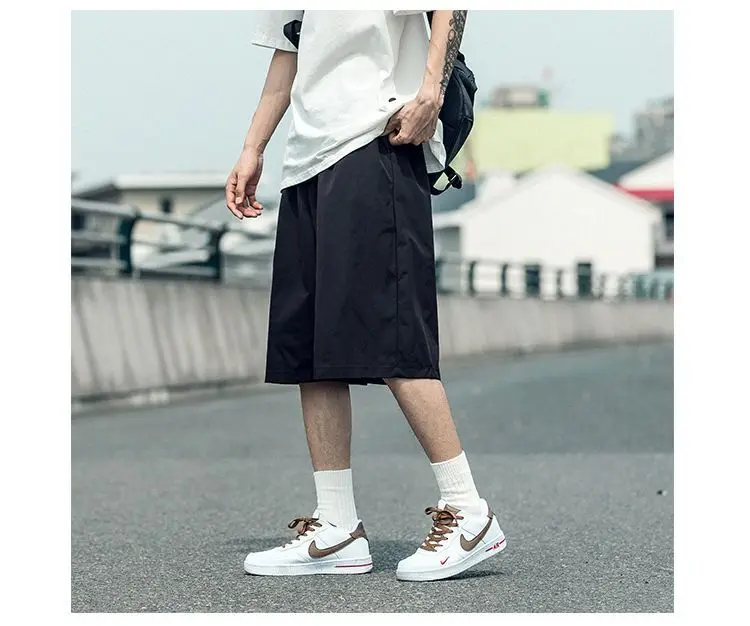 Yasuk Spring Summer Fashion Man's Solid Casual All-Match Men's Sports Shorts Elastic Straight Pants