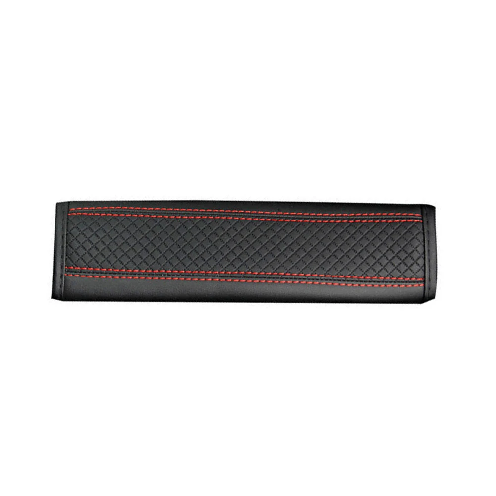 

Car Safety Seat Belt Strap Soft Shoulder Pads Cover Red Faux Leather Cushion Harness Pad Protector Baby Children Safety Strap