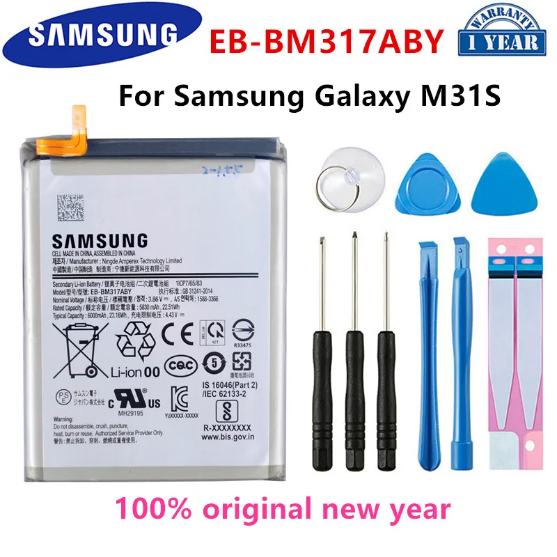 

SAMSUNG Orginal EB-BM317ABY 6000mAh Replacement Battery For SAMSUNG Galaxy M31S M317 Mobile Phone Batteries+Tools