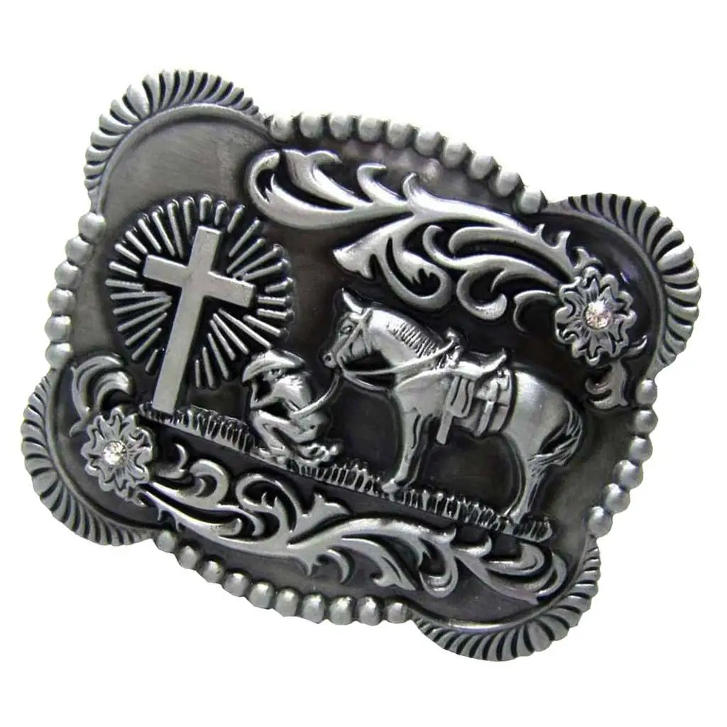 

Vintage Men Classic Western Cowboy Men's Leather Belt Buckle Metal Jewelry