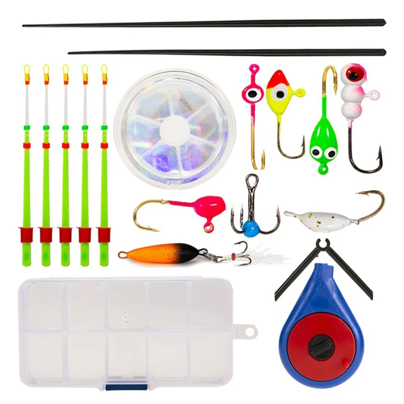 

High Carbon Steel Fishing Hook Mini Fishing Winter Ice Fishing Hook Fishing Kit Lines Ice Fishing Accessories