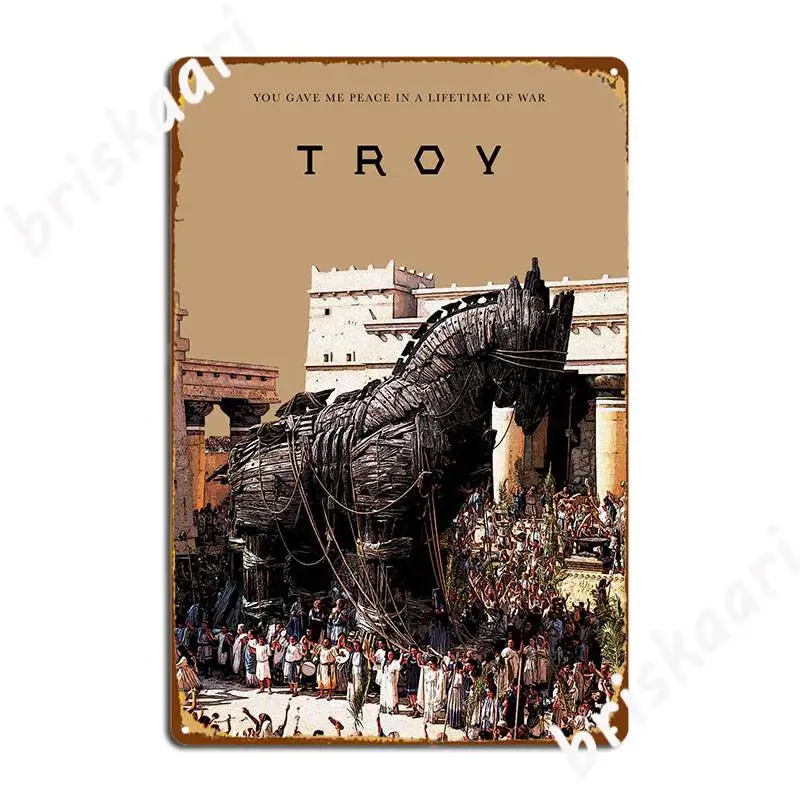 

Металлический плакат Троя, Настенный декор, кинопроектирование, кинотеатр, гостиная, жестяной плакат