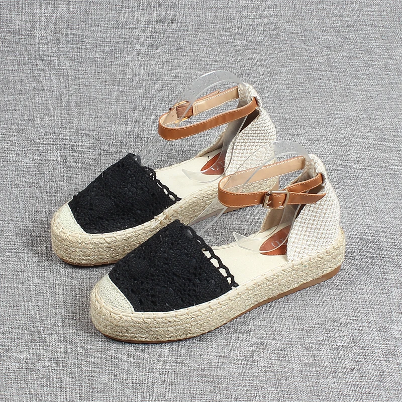 

Roman Sandals 2022 Summer Retro Woman Shoes Med Shallow Mouth All-Match Large Size Gladiator Multicolored Original Velvet Handma