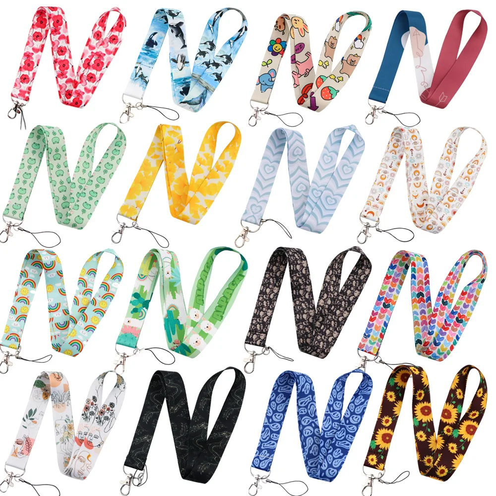 

Novel Neck Strap Lanyards Keychain Badge Holder ID Credit Card Pass Hang Rope Lariat Lanyard for Keys Anime Phone Charm Gift