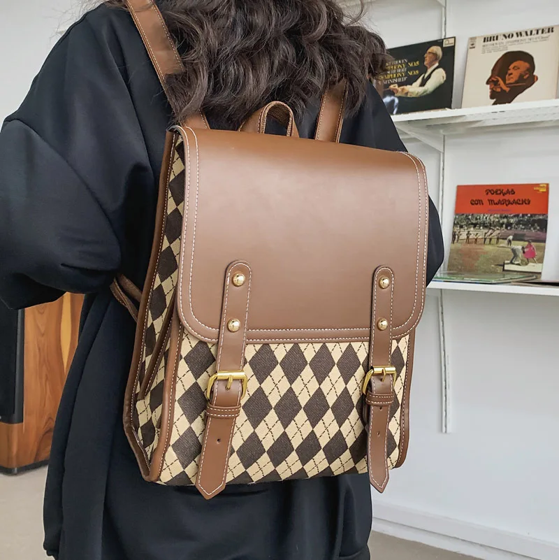 

Korean version large-capacity backpack 2022 women's fashion PU leather all-match anti-theft student backpack girls school bags