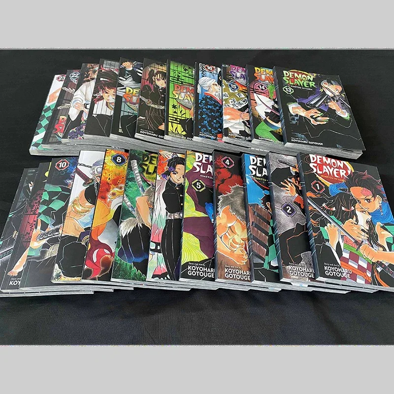 

23 Book Anime Demon Slayer Kimetsu No Vol 1-23 Yaiba Japan Youth Teens Fantasy Science Mystery Suspense Manga Comic Book English