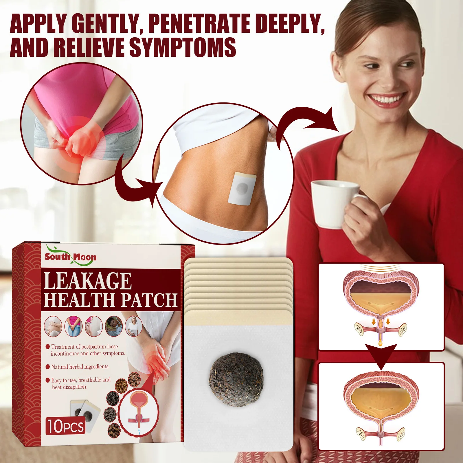 

10 шт., пластырь для снятия мочи после родов