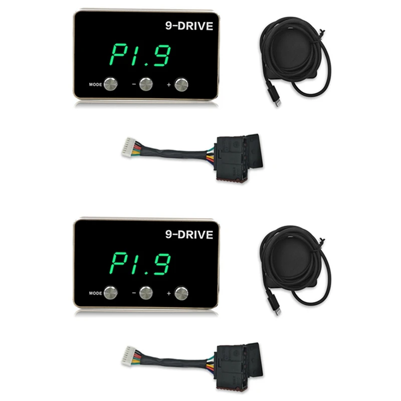 

2X Electronic Throttle Controller 9 MODE Pedal Accelerator Fuel-Efficient For Jeep Wrangler JK Dodge Challenger RAM 1500