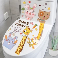 shijuehezi funny animals wall stickers diy giraffe cat rabbits wall decals for kids rooms baby bedroom nursery home decoration