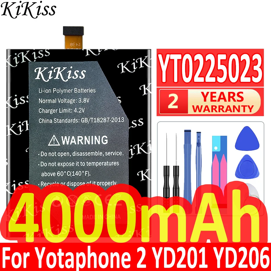 Аккумулятор KiKiss YT0225023 для Yotaphone 2 Yotaphone2 YD201 YD206 4000 мАч мобильный телефон +