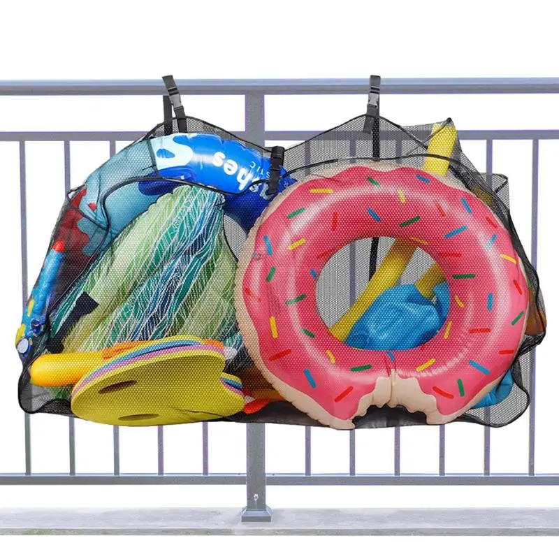 

Сетчатый держатель для игрушек в бассейне, органайзер для игрушек в бассейне, мешок для мячей, сетчатый мешок, сверхпрочные сетчатые мешки для плавающих и надувных игрушек