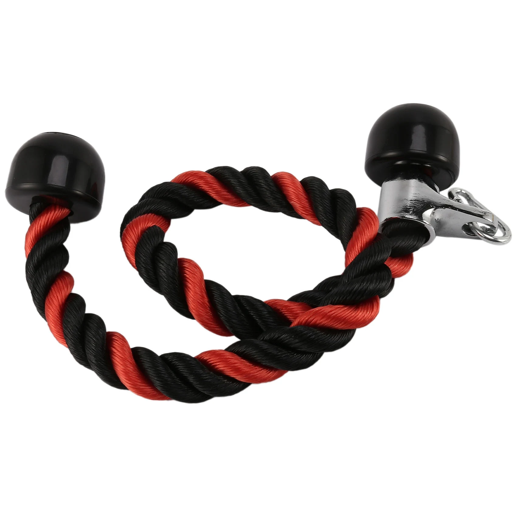 

Heavy Duty Triceps Pull Down Rope Pulley Cable Attachment Handles with Stainless Steel Carabiner Hook for Gym & Home