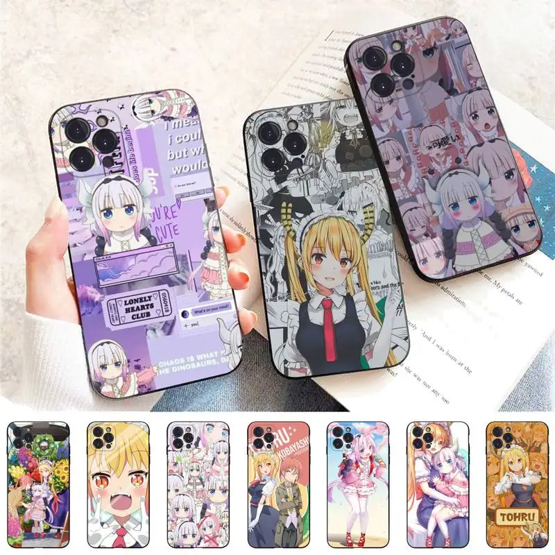 

Miss Kobayashis Dragon Maid Anime Phone Case For iPhone 14 11 12 13 Mini Pro Max 8 7 6 6S Plus X SE 2020 XR XS Funda Case