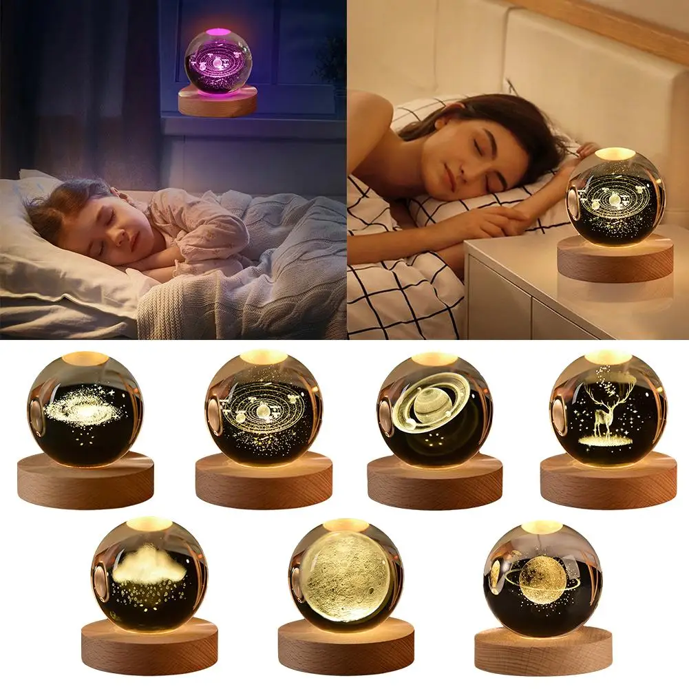 6 см 3d хрустальный шар украшения 2025 астрономические солнечные планеты астронавт