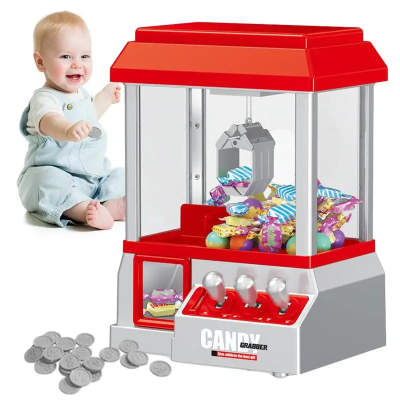 

Mini Claw Machine Retro Claw Machine Arcade Game Candy Machine Retro Carnival Music And 24 Game Coins Birthday Gift Game Candy