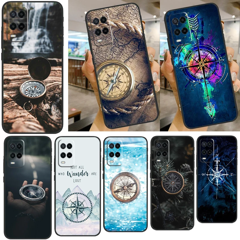 

Чехол Compass для OPPO A5 A9 2020, чехол для OPPO A94 A74 A54 A31 A53 A53S A83 A91 A52 A72 A15, задняя крышка